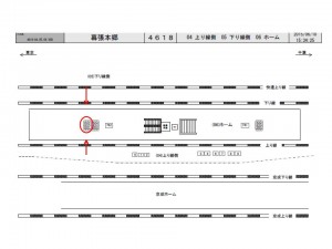 JR／幕張本郷駅／ホーム№B01＆B02№02駅看板・駅広告、位置図