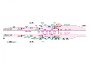 京成　船橋駅／／№2901駅看板・駅広告、位置図