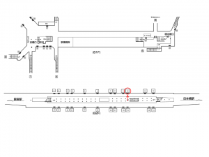 東京メトロ／京橋駅／銀座線／№10駅看板・駅広告、位置図