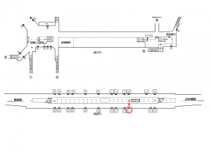 東京メトロ／京橋駅／銀座線／№15駅看板・駅広告、位置図