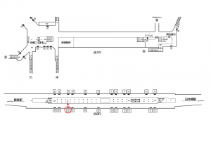東京メトロ／京橋駅／銀座線／№22駅看板・駅広告、位置図