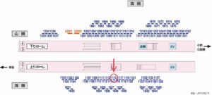 京成　高砂駅／／№1115駅看板・駅広告、位置図