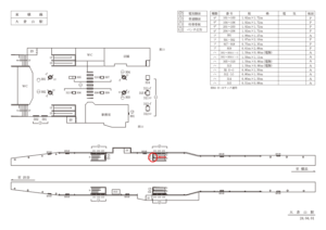 東急／大倉山駅／普通額面／№917駅看板、位置図