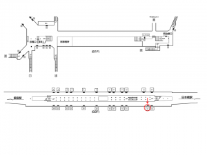 東京メトロ／京橋駅／銀座線／№14駅看板・駅広告、位置図