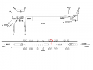 東京メトロ／京橋駅／銀座線／№8駅看板・駅広告、位置図