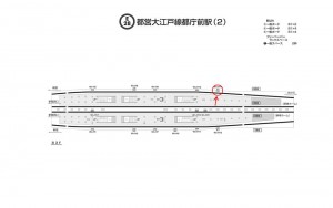 都営／都庁前駅／大江戸線№H5-C14A№A駅看板・駅広告、位置図