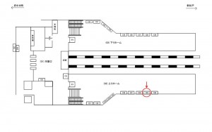 JR／新秋津駅／上りホーム／№129駅看板・駅広告、位置図