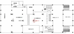 JR／稲毛海岸駅／本屋改札内／№22駅看板・駅広告、位置図