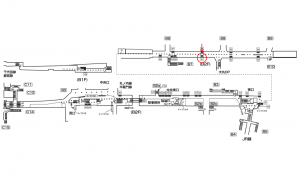 東京メトロ／大手町駅／東西線／№61駅看板・駅広告、位置図