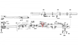 東京メトロ／大手町駅／東西線／№46駅看板・駅広告、位置図
