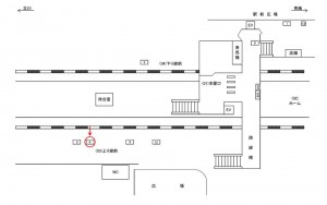 JR／東青梅駅／上り線前／№6駅看板・駅広告、位置図