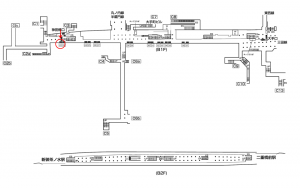 東京メトロ／大手町駅／千代田線／№22駅看板・駅広告、位置図
