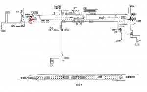 東京メトロ／大手町駅／千代田線／№23駅看板・駅広告、位置図