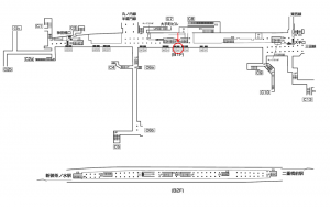 東京メトロ／大手町駅／千代田線／№33駅看板・駅広告、位置図