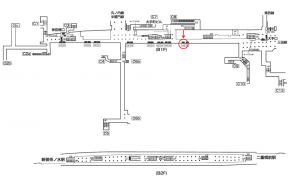 東京メトロ／大手町駅／千代田線／№36駅看板・駅広告、位置図