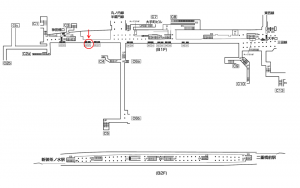 東京メトロ／大手町駅／千代田線／№25駅看板・駅広告、位置図
