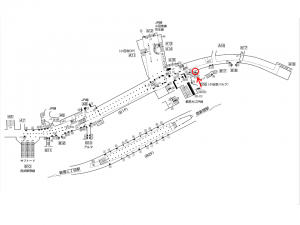 東京メトロ／新宿駅／丸ノ内線／№819駅看板・駅広告、位置図