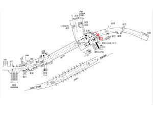 東京メトロ／新宿駅／丸ノ内線／№820駅看板・駅広告、位置図