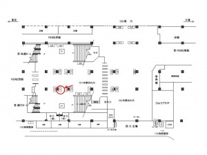 JR／稲毛駅／本屋改札内／№117駅看板・駅広告、位置図