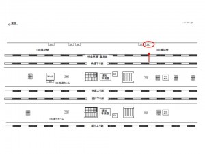 JR／市川駅／風防壁／№36駅看板・駅広告、位置図
