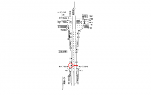 東京メトロ／茅場町駅／日比谷線／№1駅看板・駅広告、位置図