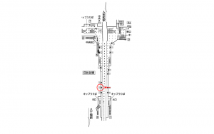 東京メトロ／茅場町駅／日比谷線／№2駅看板・駅広告、位置図