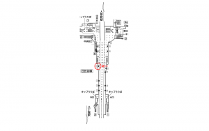東京メトロ／茅場町駅／日比谷線／№4駅看板・駅広告、位置図
