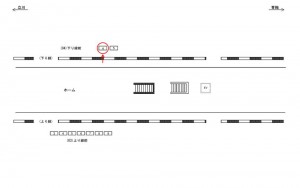 JR／牛浜駅／下り線前／№4駅看板・駅広告、位置図