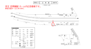京王/百草園駅/駅がく/№90駅看板・駅広告、位置図