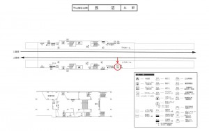 京王／長沼駅／駅がくボード／№30駅看板・駅広告、位置図