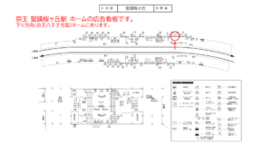 京王／聖蹟桜ヶ丘駅／駅でん／№350駅看板・駅広告、位置図