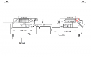 JR／馬喰町駅／地下4本屋／№8駅看板・駅広告、位置図