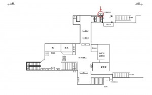 JR／与野駅／駅前広場／№6駅看板・駅広告、位置図