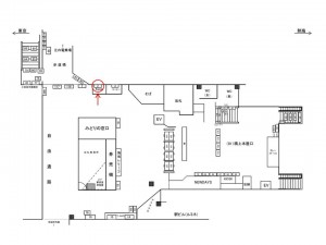 JR/藤沢駅/橋上本屋口/№2駅看板・駅広告、位置図