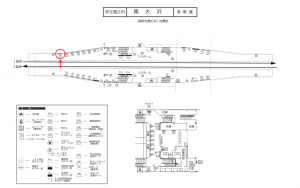 京王/南大沢駅/駅でん/№210駅看板・駅広告、位置図