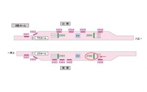 京成　曳舟駅／／№2102駅看板・駅広告、位置図