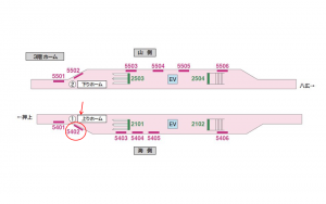 京成　曳舟駅／／№5402駅看板・駅広告、位置図