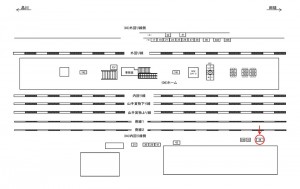 JR／巣鴨駅／内回り線側／№46駅看板・駅広告、位置図