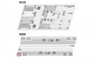 東葉高速　八千代中央駅／Ｂ１駅看板・駅広告、位置図