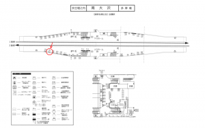 京王／南大沢駅／駅でん／№170駅看板・駅広告、位置図