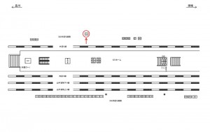 JR／駒込駅／外回り線側／№73駅看板・駅広告、位置図