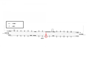 東京メトロ／竹橋駅／東西線／№8駅看板・駅広告、位置図