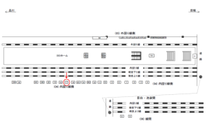 JR／目白駅／内回り線側／№17駅看板・駅広告、位置図