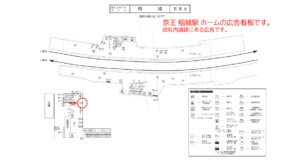 京王／稲城駅／駅がく／№210駅看板・駅広告、位置図