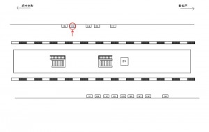 JR／東川口駅／ホーム／№115駅看板・駅広告、位置図