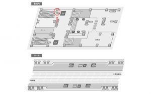 東葉高速　八千代中央駅／Ｈ１１駅看板・駅広告、位置図