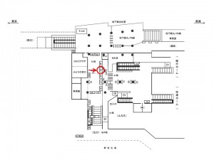 JR／荻窪駅／本屋口／№39駅看板・駅広告、位置図