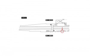 小田急　藤沢本町駅／駅だてボード／（右側）№208駅看板・駅広告、位置図