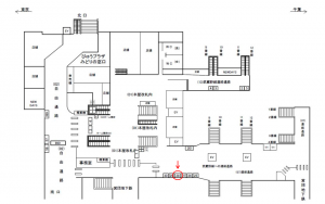 JR／西船橋駅／連絡通路／№28駅看板・駅広告、位置図