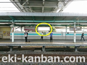 JR／新三郷駅／下りホーム／№2駅看板・駅広告、写真2